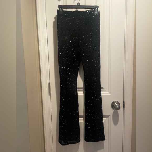 ICON Allover Print Flare Leg Mesh Pants - Picture 7 of 10